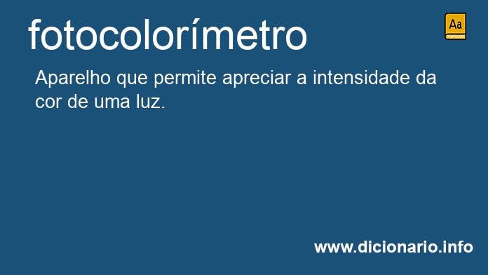 Significado de fotocolormetro