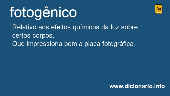 Significado de fotognico