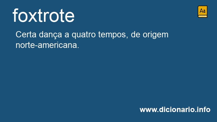 Significado de foxtrote