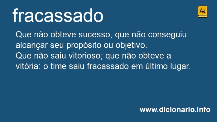 Significado de fracassado