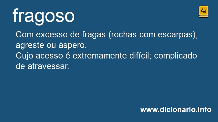 Significado de fragosa