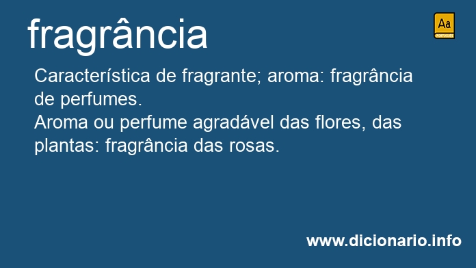 Significado de fragrncia