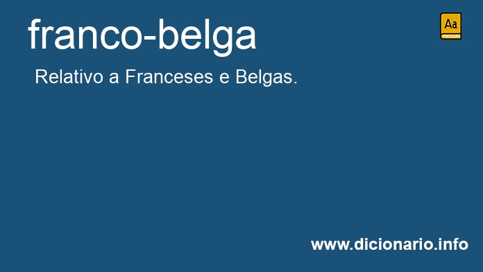 Significado de franco-belga