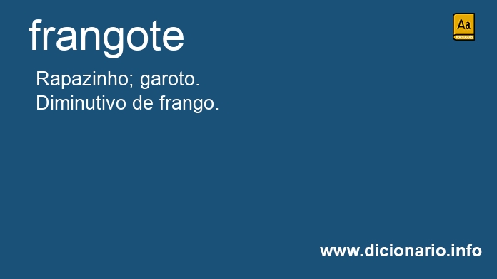 Significado de frangote