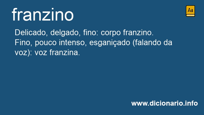 Significado de franzina