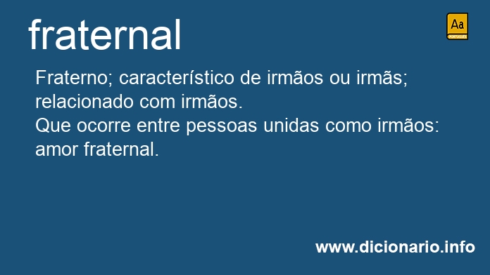 Significado de fraternal