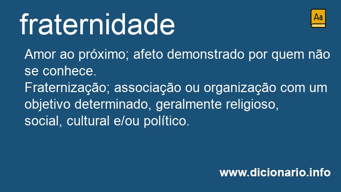 Significado de fraternidade