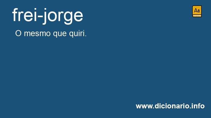 Significado de frei-jorge