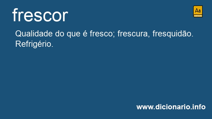 Significado de frescor