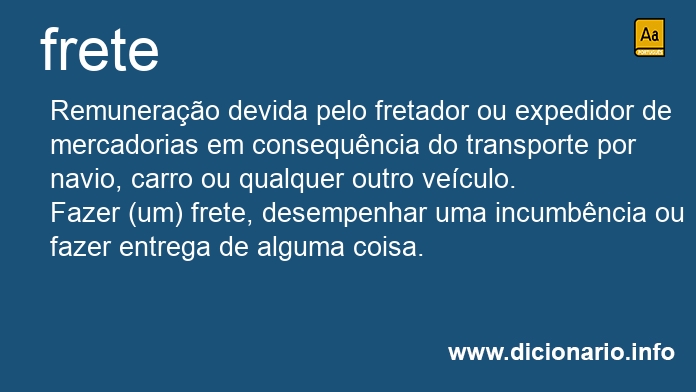 Significado de frete