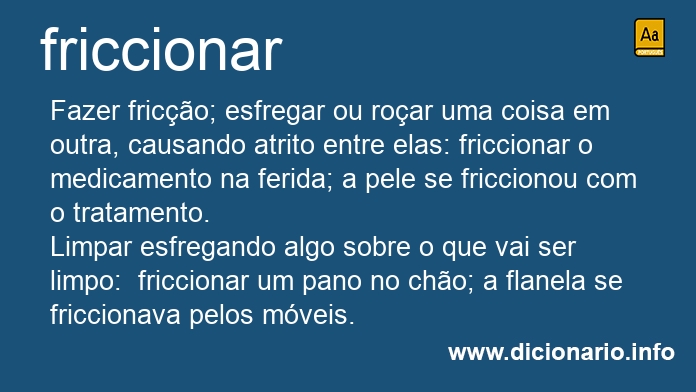 Significado de fricciona