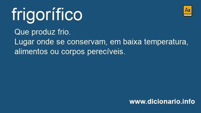 Significado de frigorfico