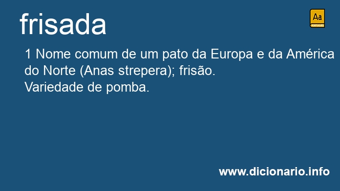 Significado de frisada