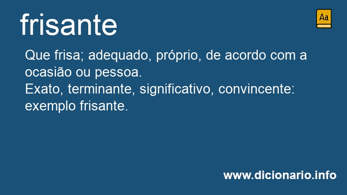 Significado de frisante