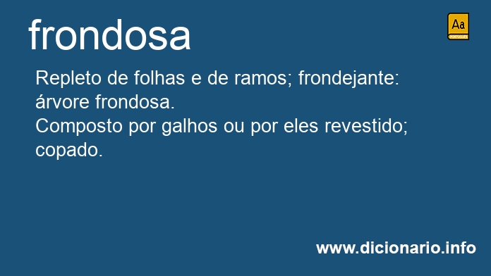 Significado de frondosas