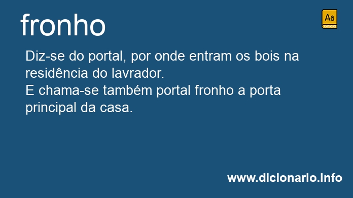 Significado de fronho