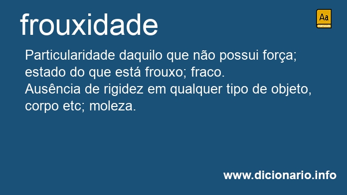 Significado de frouxidade