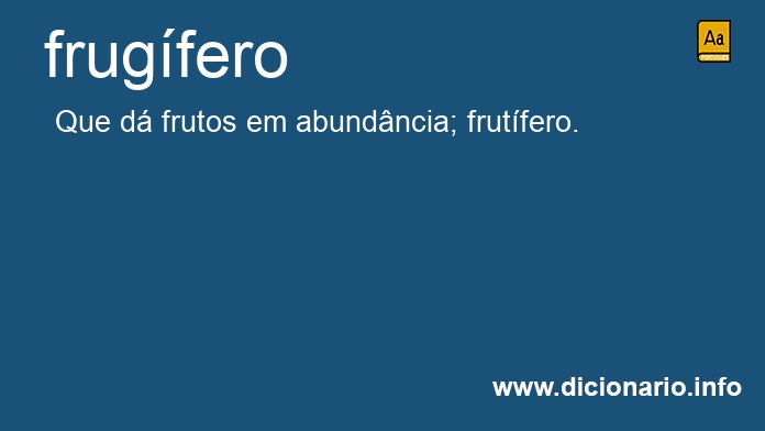 Significado de frugfera