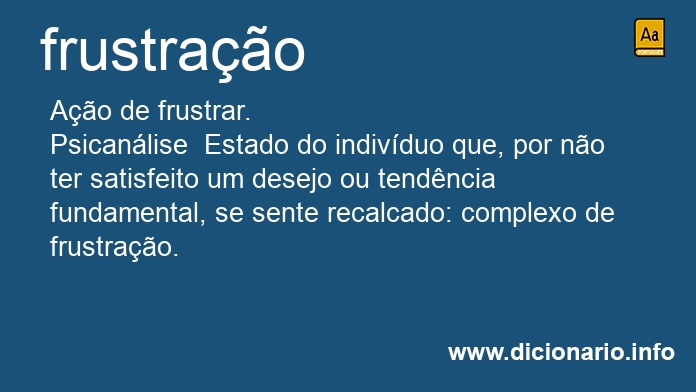 Significado de frustrao