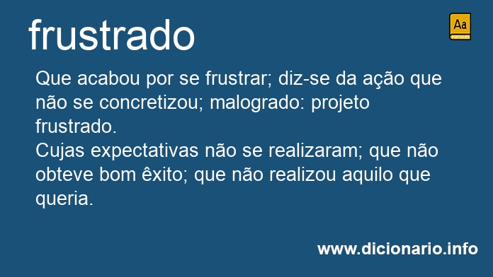 Significado de frustrado