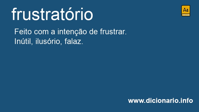 Significado de frustratrio