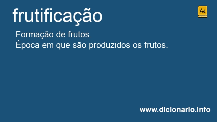 Significado de frutificao
