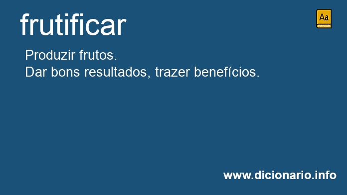 Significado de frutificar
