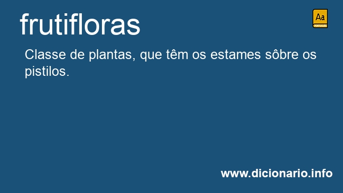 Significado de frutifloras