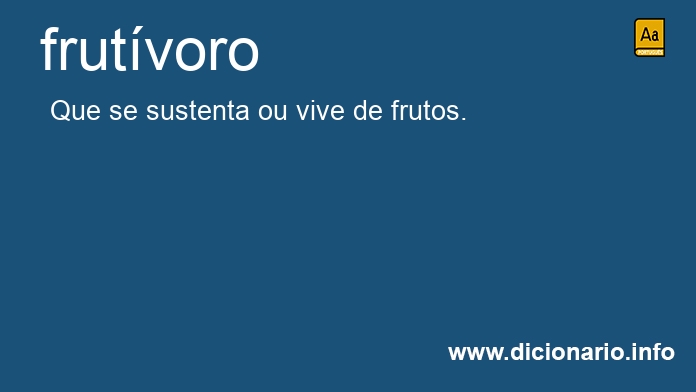 Significado de frutvora