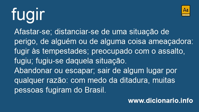 Significado de fugir
