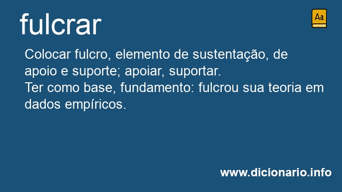 Significado de fulcrar