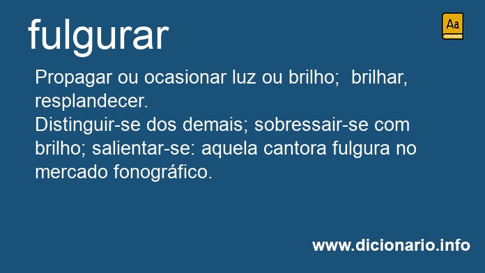 Significado de fulgurars