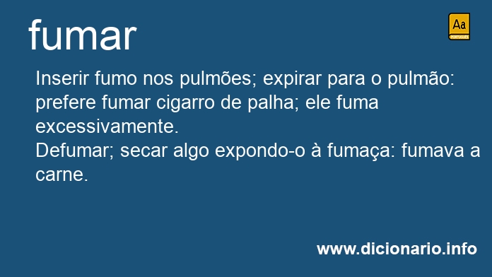 Significado de fumar