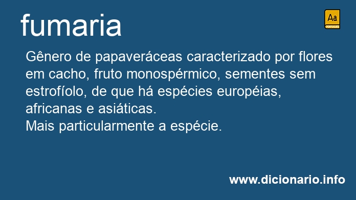 Significado de fumaria