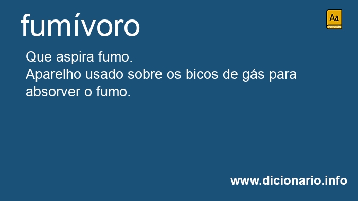 Significado de fumvoro