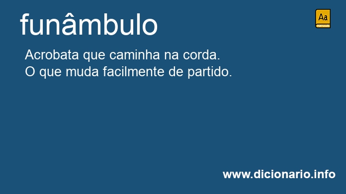 Significado de funmbulo