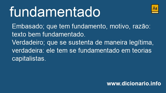 Significado de fundamentado