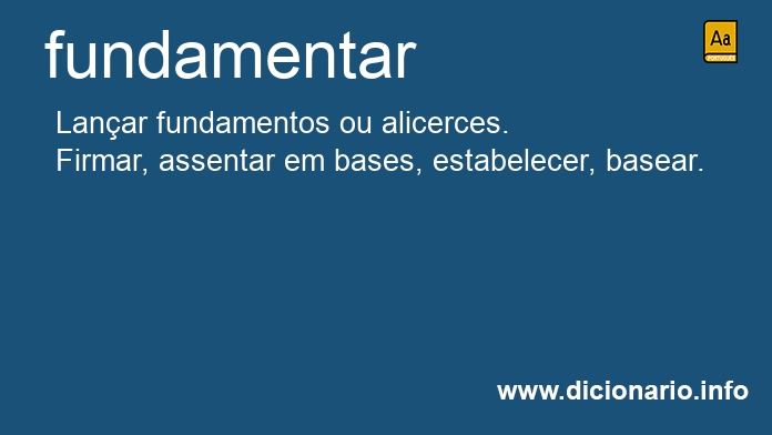 Significado de fundamentariam