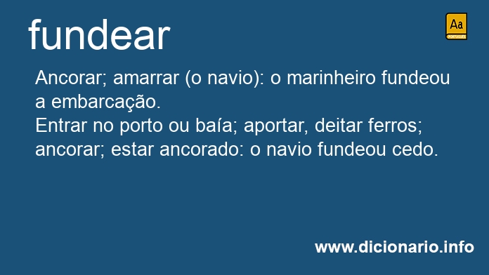 Significado de fundear