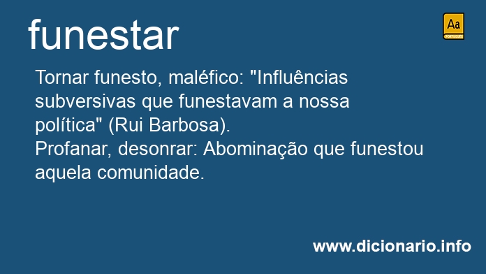 Significado de funestar