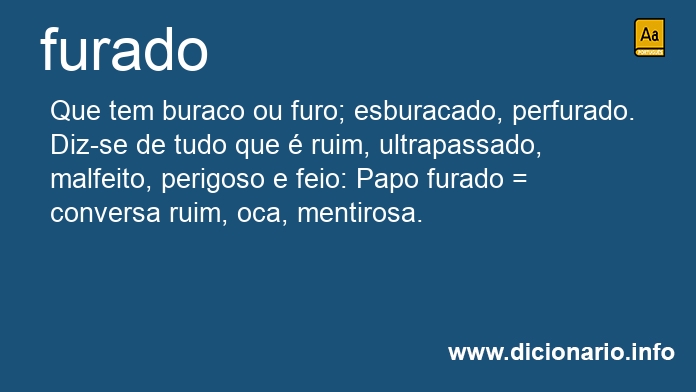 Significado de furado