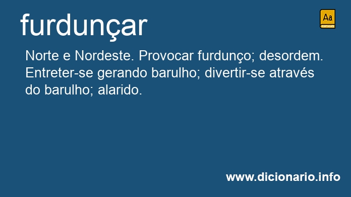 Significado de furdunar