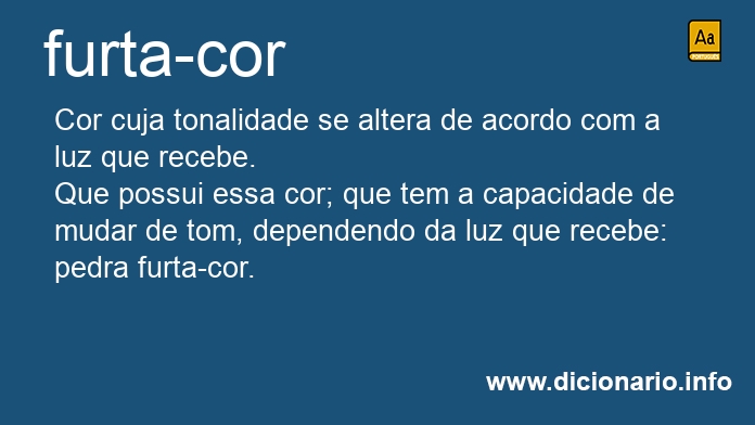 Significado de furta-cor