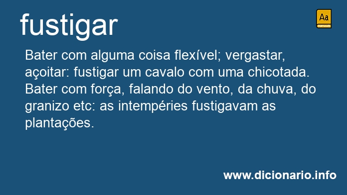 Significado de fustigais