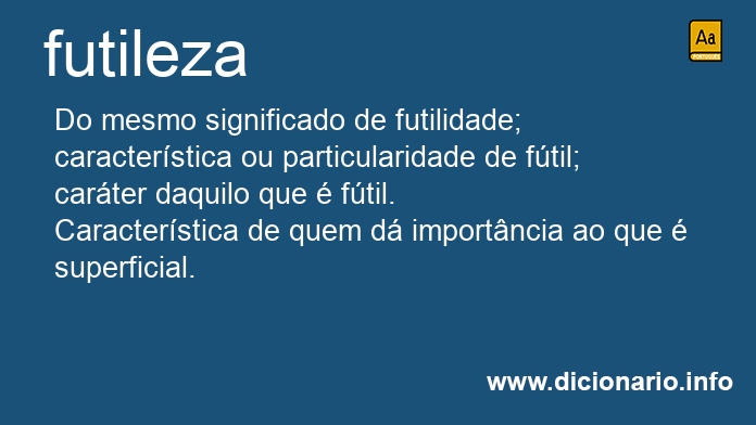 Significado de futileza