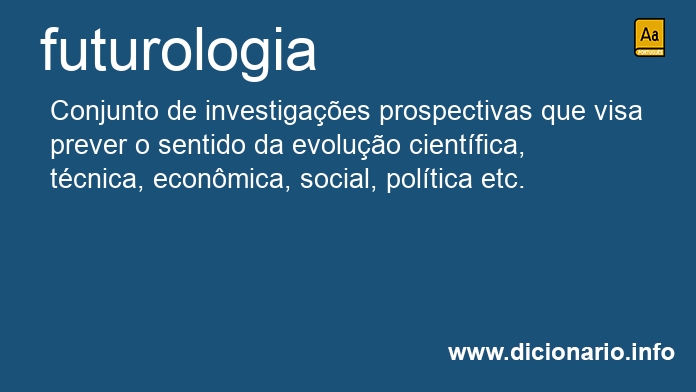 Significado de futurologias