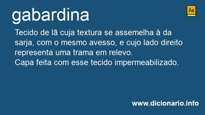 Significado de gabardina