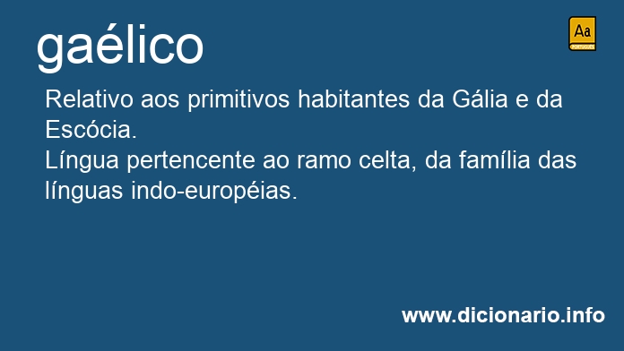 Significado de galico