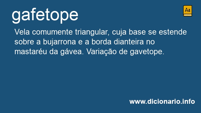 Significado de gafetopes