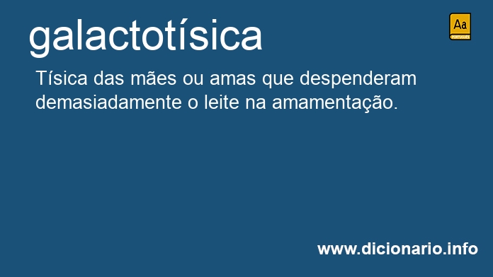 Significado de galactotsica
